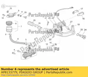 Piaggio Group AP8133779 przewód tylnego hamulca - Dół