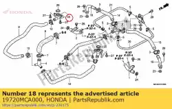 Aqui você pode pedir o comp. Conjunta., l. Mangueira de água em Honda , com o número da peça 19720MCA000: