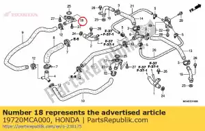honda 19720MCA000 comp. conjunta, l. manguera de agua - Lado inferior