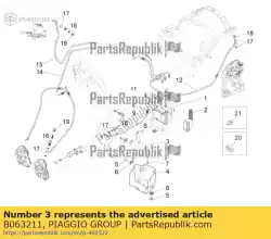 Ici, vous pouvez commander le plaque de support d'unité de commande abs auprès de Piaggio Group , avec le numéro de pièce B063211: