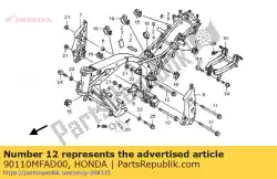 bout, flens, 12x195 van Honda, met onderdeel nummer 90110MFAD00, bestel je hier online: