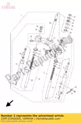 Ici, vous pouvez commander le tube extérieur comp. ( auprès de Yamaha , avec le numéro de pièce 15PF31060000: