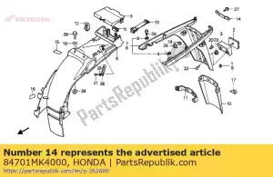 Honda 84701MK4000 brkt,number plate - Bottom side