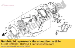 Aqui você pode pedir o comp. Caso, farol em Honda , com o número da peça 61301MZ0000: