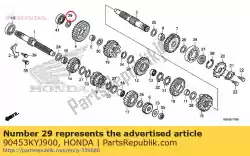 Aqui você pode pedir o arruela, 17x28x1,0 em Honda , com o número da peça 90453KYJ900: