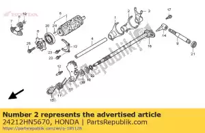 Honda 24212HN5670 garfo c, mudança de marcha - Lado inferior