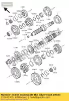 131441305, Kawasaki, sprocket-output,15t ej650-a1 kawasaki w 650 1999 2001 2002 2003 2004 2005 2006, New