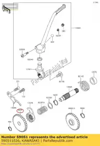 kawasaki 590511026 bieg, kick, 32t kx80-d1 - Dół