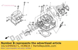 Aquí puede pedir aislante, carburador de Honda , con el número de pieza 16210HN5671: