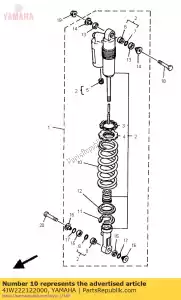 Yamaha 4JW222122000 resorte (k = 4.6) - Lado inferior