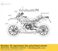 B045490, Piaggio Group, lh carénage arrière déc. derbi senda zdpka 125 2013 2016, Nouveau