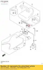 Suzuki 4521313601 cojín, asiento - Lado inferior