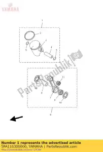 yamaha 5PA116300000 piston assy (std) - La partie au fond