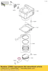 kawasaki 130021073 pin-piston zx750-h1 - Bottom side