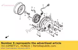 Here you can order the flywheel comp. From Honda, with part number 31110MBTF21: