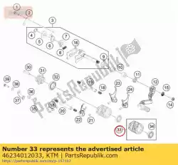 Tutaj możesz zamówić rolka zmiany biegów kpl. Od KTM , z numerem części 46234012033: