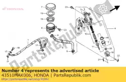 Qui puoi ordinare cilindro sub assy., rr. Maestro da Honda , con numero parte 43510MAK006: