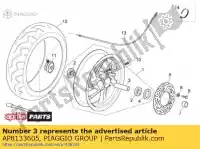 AP8133605, Piaggio Group, Entretoise interne de roue aprilia  atlantic 125 200 250 300 2003 2004 2005 2006 2010 2011, Nouveau