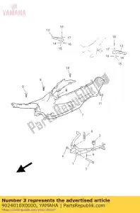 yamaha 9024010X0000 axe, chape - La partie au fond