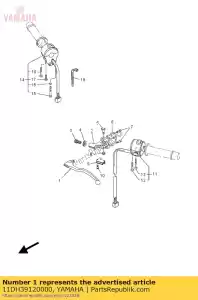 yamaha 11DH39120000 palanca 1 - Lado inferior