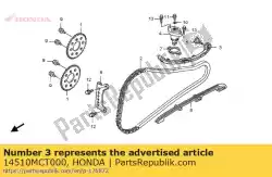 Qui puoi ordinare tenditore comp., cam chai da Honda , con numero parte 14510MCT000: