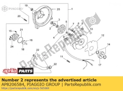 Aprilia AP8206584, Espaciador d21.9x17.5, OEM: Aprilia AP8206584