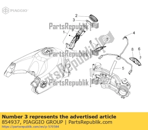 aprilia 854937 gasket - Bottom side