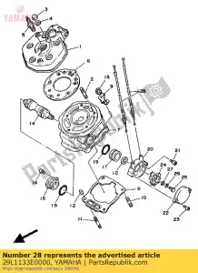 yamaha 29L1133E0000 wire, pulley 1 - Bottom side