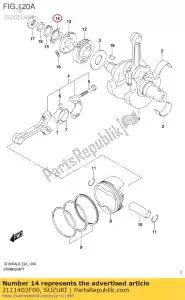 Suzuki 2111402F00 washer,pri driv - Bottom side