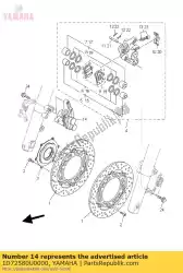 Aquí puede pedir conjunto de pinza (derecha) de Yamaha , con el número de pieza 1D72580U0000: