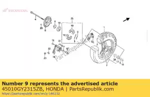 honda 45010GY2315ZB panel sub comp., fr. hamulec * nh138 * (nh138 shasta bia?y) - Dół