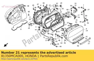 Honda 81350MCA000 rubber, saddlebag seal - Bottom side