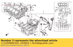 kraag, motorhanger van Honda, met onderdeel nummer 11105MBW300, bestel je hier online: