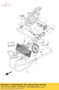 yamaha 5UH133270000 cover, pump gear - Bottom side