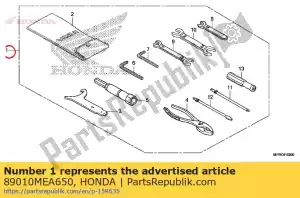 honda 89010MEA650 ensemble d'outils - La partie au fond