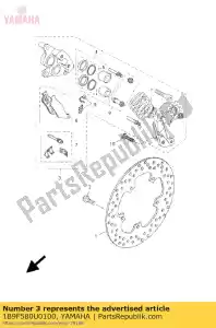 yamaha 1B9F580U0100 caliper assy (righ - Bottom side