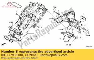 Honda 80111MGZJ00 banda, herramienta - Lado inferior