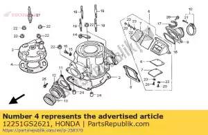 honda 12251GS2621 junta, cabeça do cilindro - Lado inferior