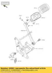 Here you can order the lever-brake from Kawasaki, with part number 430010023: