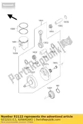 Ici, vous pouvez commander le rouleau-b6 13034-1051 kx500-e4 auprès de Kawasaki , avec le numéro de pièce 921221113: