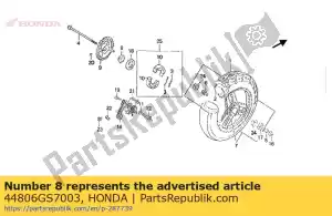 Honda 44806GS7003 vitesse, compteur de vitesse (14t) - La partie au fond