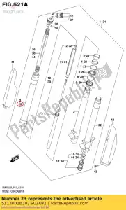 suzuki 5113003B30 tubo exterior - Lado inferior