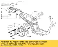 574230, Piaggio Group, Voetensteun gilera piaggio stalker zip 50 1996 1998, Nieuw