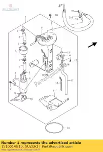 suzuki 1510014G10 conjunto da bomba, combustível - Lado inferior