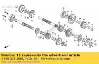 23481KJ1000, Honda, versnelling, ct / as 4e honda mtx  rw mtx200rw 200 , Nieuw