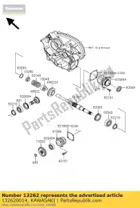 kawasaki 132620014 engrenage, entraîné par sortie, 27 ksv700-a - La partie au fond