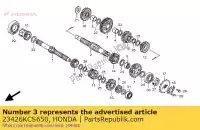 23426KCS650, Honda, engrenage, arbre intermédiaire bas (36t) honda cg xr 125 1998 2003 2004 2005 2006, Nouveau