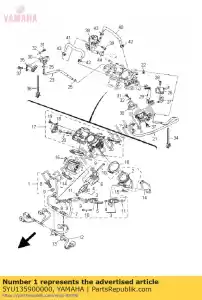 yamaha 5YU135900000 carburateur gezamenlijke assy - Onderkant