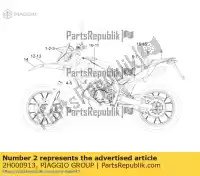 2H000913, Piaggio Group, décalque de pare-brise rh gilera rcr rcr 50 smt zapabb01 50 2013 2016 2017, Nouveau