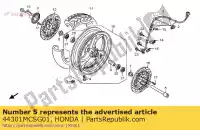 44301MCSG01, Honda, Axle, fr. wheel honda st 1300 2002 2003 2004 2006 2007 2008 2009 2010, New